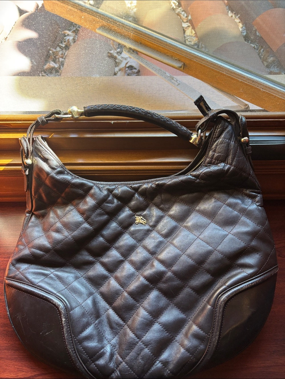 Burberry Quilted Leather Shoulder Bag - Black